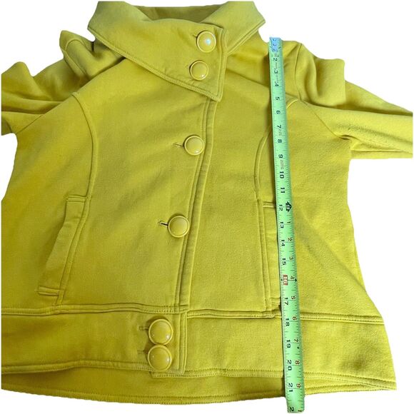 Charlotte Russe Women’s Mustard Yellow Fleece Button Up Jacket Coat Sz XL - Picture 11 of 11